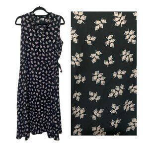 Anne Klein LIKE NEW geometric printed sleeveless midi shirt dress size 8